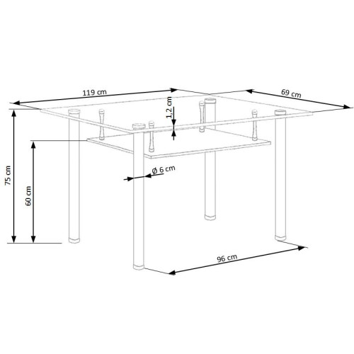OLIVIER table color: transparent DIOMMI V-CH-OLIVIER-ST
