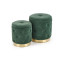 POLLY set of two stools, color: dark green DIOMMI V-CH-POLLY-PUFA-C.ZIELONY