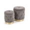 POLLY set of two stools, color: grey DIOMMI V-CH-POLLY-PUFA-POPIEL