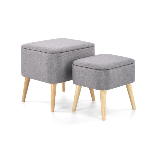 PULA set of two stools, color: grey DIOMMI V-CH-PULA-PUFA-POPIEL