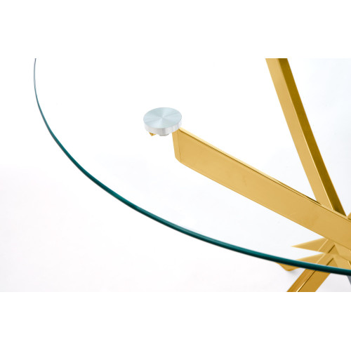 RAYMOND table, color: glass - transparent, legs - gold DIOMMI V-CH-RAYMOND-ST-ZŁOTY