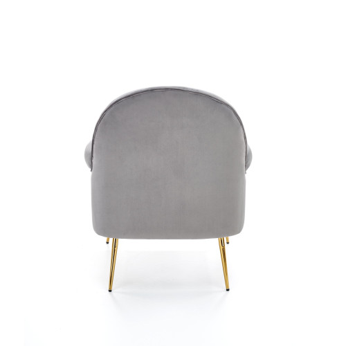 SANTI leisure armchair grey / gold DIOMMI V-CH-SANTI-FOT-POPIELATY