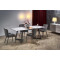 TIZIANO extension table, color: top - light grey / dark grey, legs - dark grey DIOMMI V-CH-TIZIANO-ST