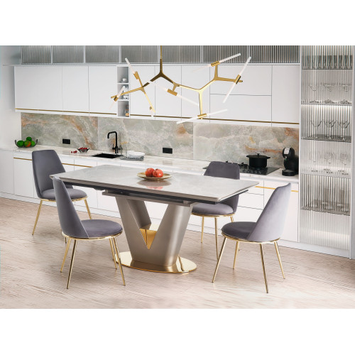 VALENTINO table light grey/gold DIOMMI V-CH-VALENTINO-ST