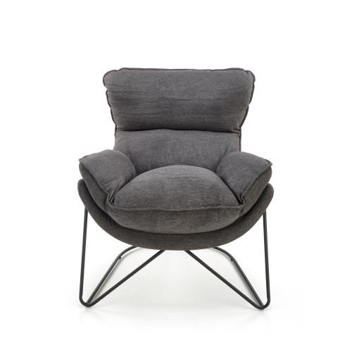 VOLKER leisure armchair dark grey/ black DIOMMI V-CH-VOLKER-FOT