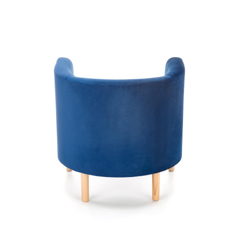 CLUBBY 2  leisure armchair dark blue / natural DIOMMI V-PL-CLUBBY_2-FOT-GRANATOWY