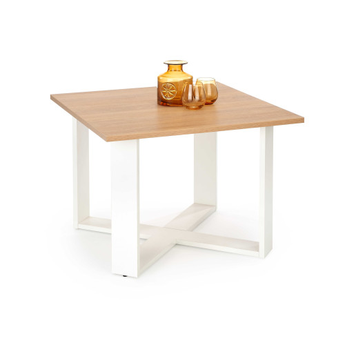 CROSS, c.table, golden oak / white DIOMMI V-PL-CROSS-LAW-DĄB ZŁOTY/BIAŁY
