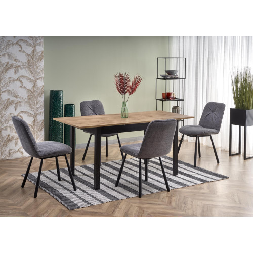 GREG table, color: wotan oak/black DIOMMI V-PL-GREG-ST
