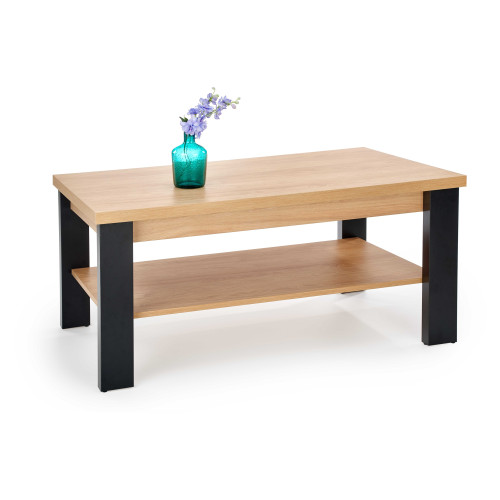 JENNA, c.table, natural hikora / black DIOMMI V-PL-JENNA-LAW-HIKORA/CZARNY