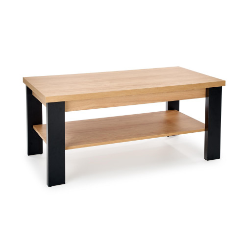 JENNA, c.table, natural hikora / black DIOMMI V-PL-JENNA-LAW-HIKORA/CZARNY
