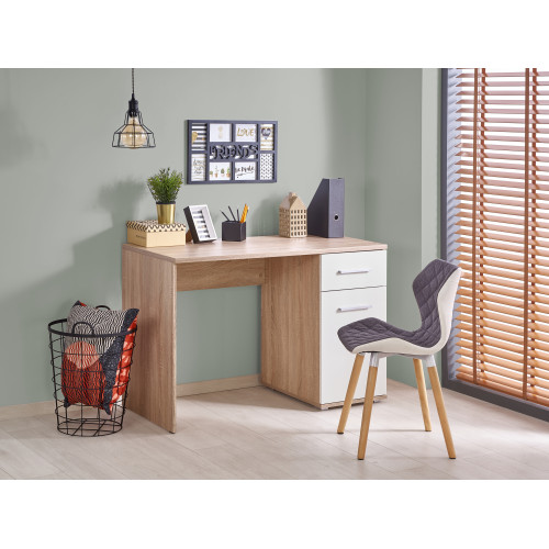 LIMA B-1 desk, color: white / sonoma oak DIOMMI V-PL-LIMA-B1-BIAŁY/SONOMA