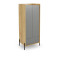 MOBIUS cabinet 2D color: hikora oak/grey dusty DIOMMI V-PL-MOBIUS-SZAFA_2D-SZARY