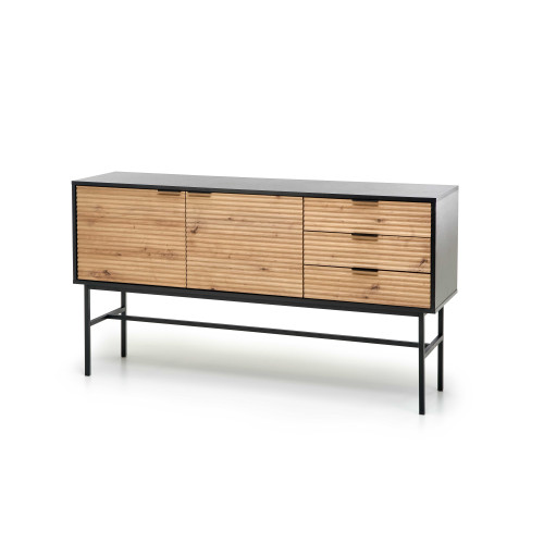 MURANO KM-1 chest, color: artisan oak/black DIOMMI V-PL-MURANO-KM-1