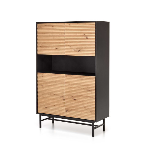 MURANO KM-3 chest, color: artisan oak/black DIOMMI V-PL-MURANO-KM-3