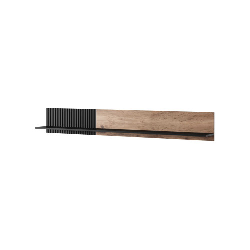 RANDOM P-2 hanging shelf, color: wotan oak/black DIOMMI V-PL-RANDOM-P-2