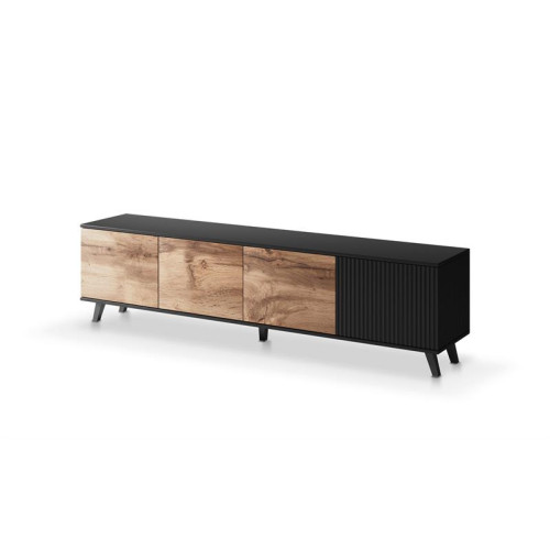 RANDOM RTV-3 TV-stand, color: wotan oak/black DIOMMI V-PL-RANDOM-RTV-3