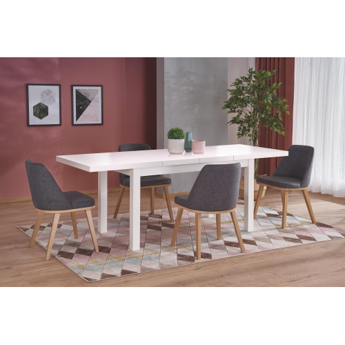 TIAGO 2 extension table white / white DIOMMI V-PL-TIAGO_2-ST-BIAŁY/BIAŁY