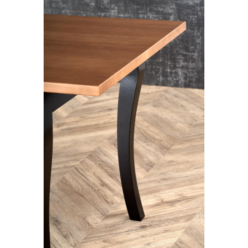 WINDSOR extension table, color: dark oak/black DIOMMI V-PL-WINDSOR-ST-C.DĄB/CZARNY