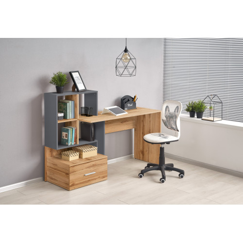 GROSSO desk votan oak / anthracite DIOMMI V-UA-GROSSO-D.WOTAN/ANTRACYT