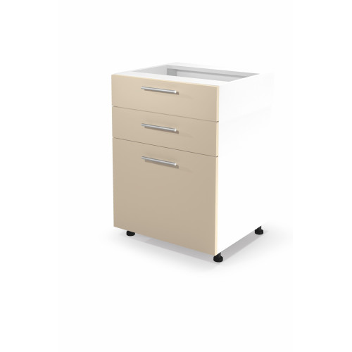 VENTO DS3-60/82 lower cabinet with drawers, color: white/beige DIOMMI V-UA-VENTO-D3S_H-60/82-BEŻOWY