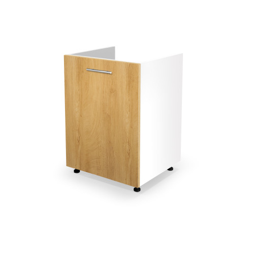 VENTO DK-60/82 sink cabinet, color: white / honey oak DIOMMI V-UA-VENTO-DK-60/82-D.MIODOWY