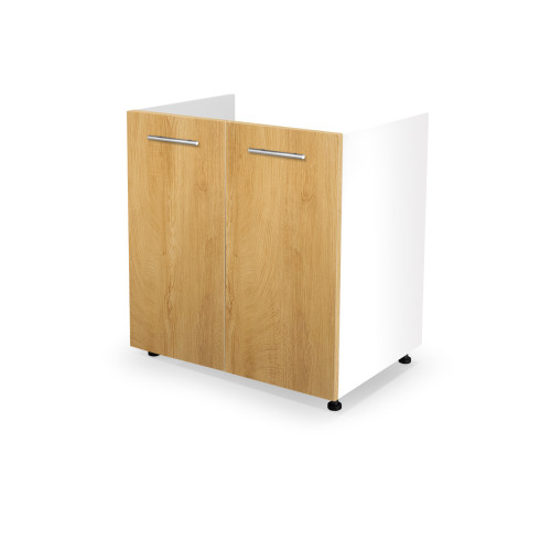 VENTO DK-80/82 sink cabinet, color: white / honey oak DIOMMI V-UA-VENTO-DK-80/82-D.MIODOWY