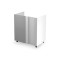 VENTO DK-80/82 corner sink cabinet, color: white / light grey DIOMMI V-UA-VENTO-DKN-100/82-J.POPIEL