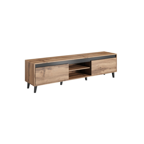 TV stand NORD II votan oak/antracyt/black
