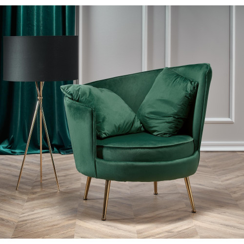 ALMOND leisure chair color: dark green