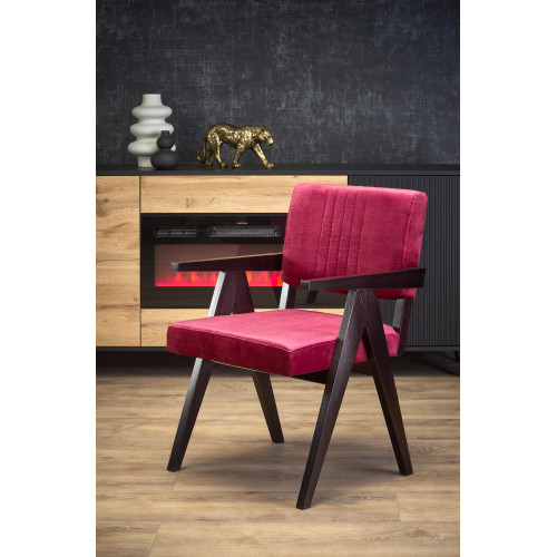 MEMORY chair, ebony / maroon Monolith 59