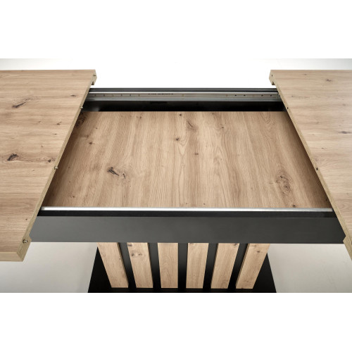 LAMELLO extension table, artisan oak / black