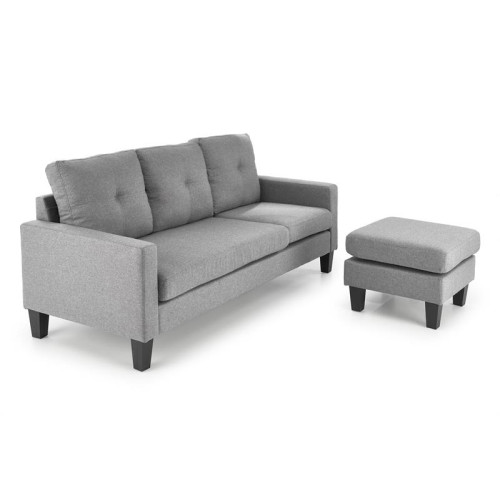 GERSON sofa with ottoman, color: grey