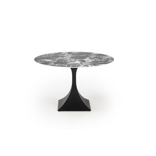 MANUEL round table, black marble / black