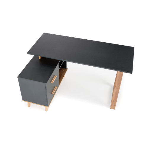 SERGIO XL, desk, anthracite matt - wotan oak