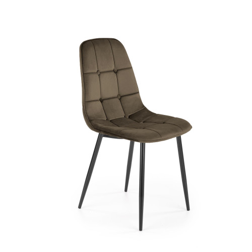 K417 chair, brown velvet