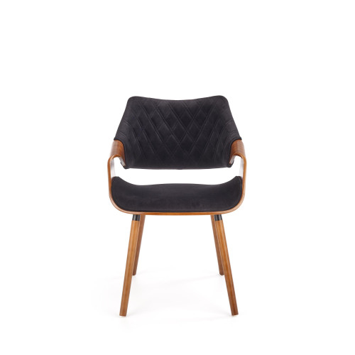 K396 chair, color: walnut / black