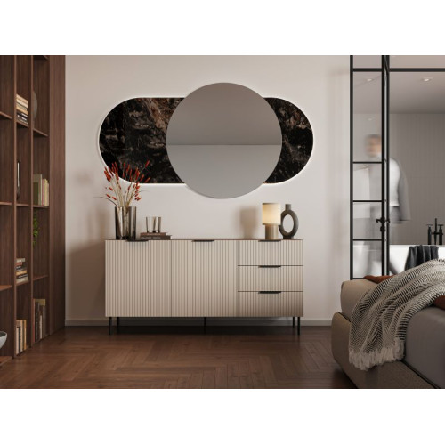 ALMERA chest of drawer TYP 1 warmia nut/ cashmire ( 1 pcs. = 2 boxes )