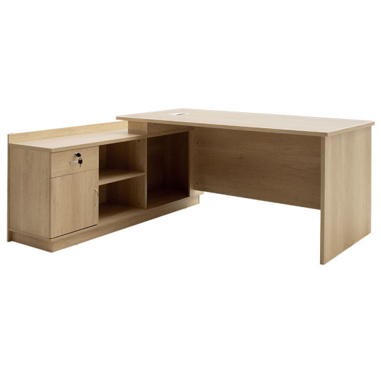 Commercial L shaped corner desk Amazon DIOMMI sonoma 180x160x76cm - pako