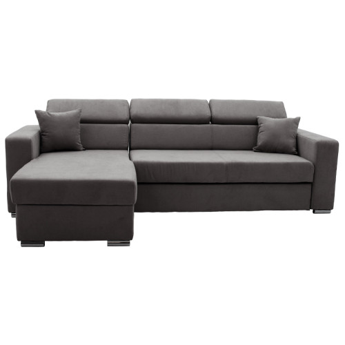 Γωνιακός καναπές-κρεβάτι αναστρέψιμος Lura DIOMMI ανθρακί 255x162x75-90εκ Γωνιακός καναπές-κρεβάτι αναστρέψιμος Lura DIOMMI ανθρακί 255x162x75-90εκ