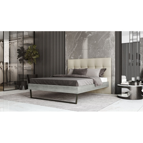 Κρεβάτι ξύλινο και δερματίνη Royal 160x200 DIOMMI 23-238