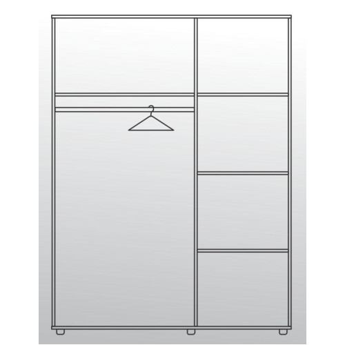 Δίφυλλη συρόμενη ντουλάπα Apolo4 150x59x200 DIOMMI 33-016