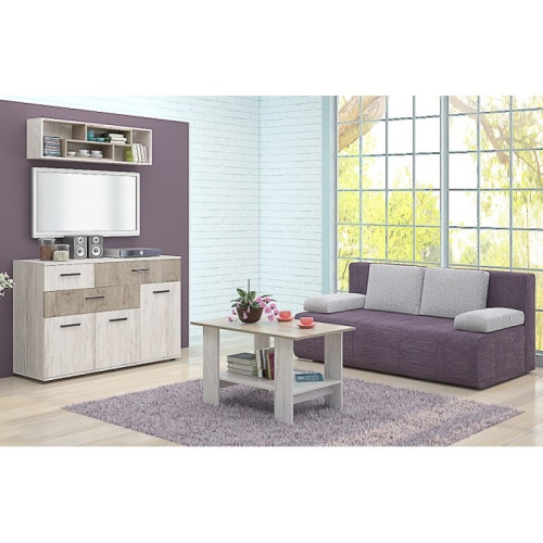 Τραπέζι σαλονιού ξύλινο  Viva M8 δρισ βλανκο/δρισ νορτε 100x55x55 DIOMMI 33-031