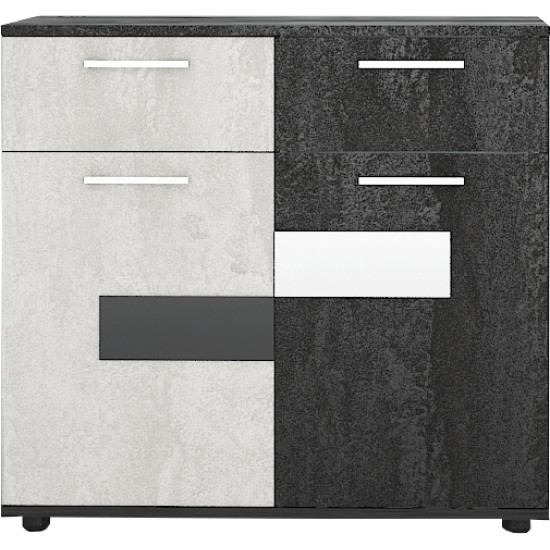 Σετ κρεβατοκάμαρας Vega silk nero/silk light 160x200 DIOMMI 33-115 - Σετ κρεβατοκάμαρας