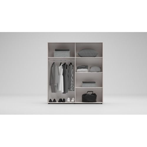 Ντουλάπα με συρόμενες πόρτες και καθρέφτη Αpolo8 180x59x200 DIOMMI 33-025