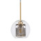  AVERY 00739 Μοντέρνο Κρεμαστό Φωτιστικό Οροφής Μονόφωτο Διάφανο Γυάλινο με Χρυσό Μεταλλικό Πλέγμα Φ18 x Υ38cm