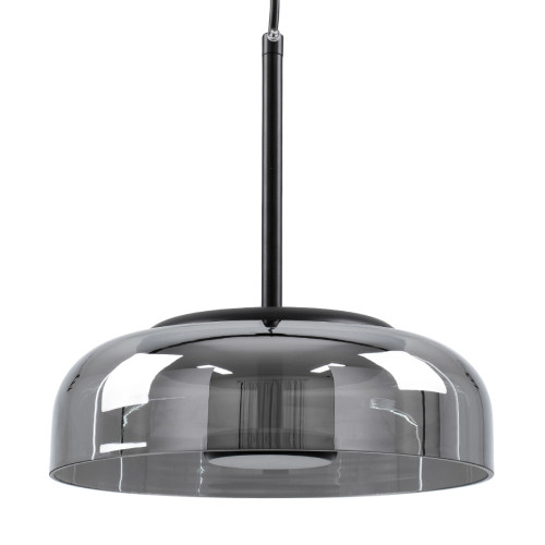  CHARLOTTE 00743 Μοντέρνο Κρεμαστό Φωτιστικό Οροφής Μονόφωτο Φιμέ Γυάλινο Μαύρο Μεταλλικό CREE LED 5W 500lm 180° 