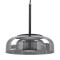  CHARLOTTE 00743 Μοντέρνο Κρεμαστό Φωτιστικό Οροφής Μονόφωτο Φιμέ Γυάλινο Μαύρο Μεταλλικό CREE LED 5W 500lm 180° 