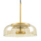  CHARLOTTE 00744 Μοντέρνο Κρεμαστό Φωτιστικό Οροφής Μονόφωτο Μελί Γυάλινο Χρυσό Μεταλλικό CREE LED 5W 500lm 180°