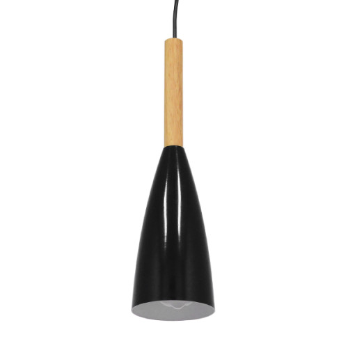  DILLON 00877 Μοντέρνο Κρεμαστό Φωτιστικό Οροφής Μονόφωτο Μαύρο Μεταλλικό Καμπάνα Φ11 x Υ36cm