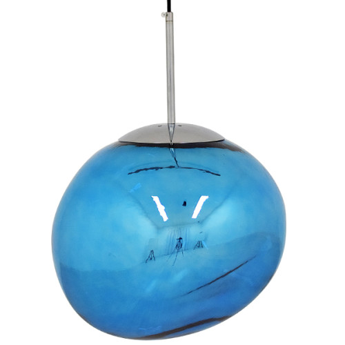  DIXAR BLUE 01467 Μοντέρνο Κρεμαστό Φωτιστικό Οροφής Μονόφωτο Γυάλινο Μπλε Φ36 x Υ45cm